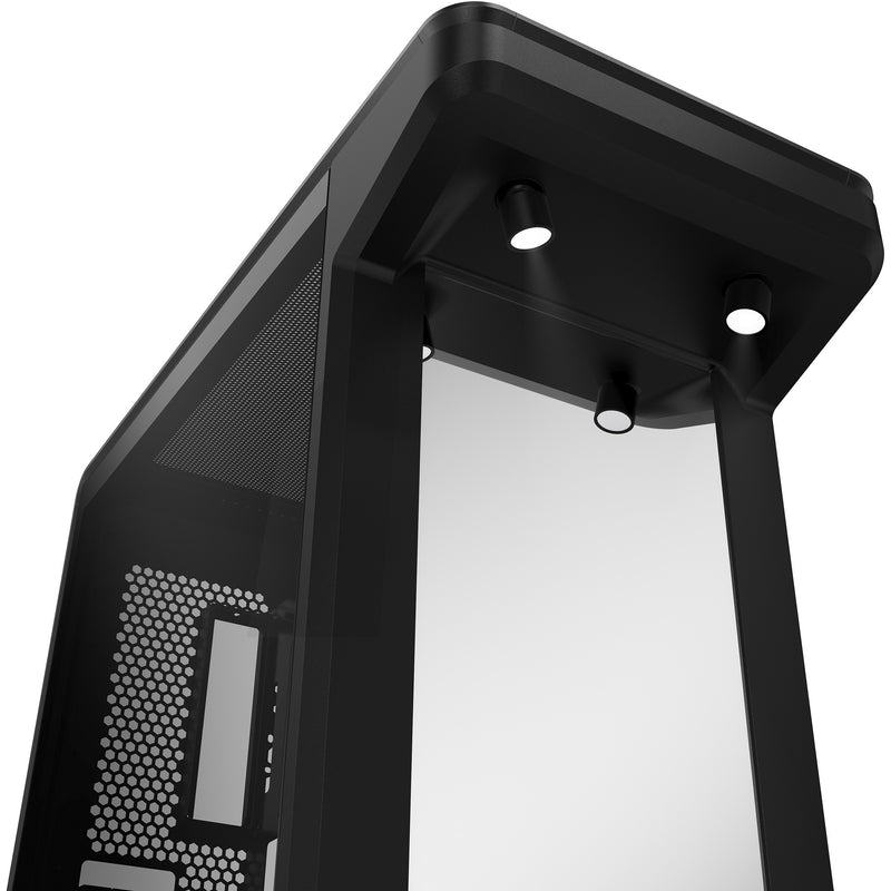 Laden Sie das Bild in Galerie -Viewer, Cooler master masterframe 360 stage mirror midi tower behuizing (zwart | 2x usb-a | 1x usb-c | rgb | tempered glass)
