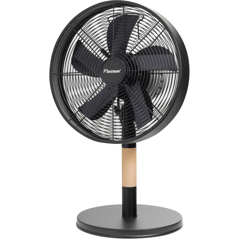 Load image into Gallery viewer, Bestron dft35wb tafelventilator (zwart houtkleur, ø 35 cm)