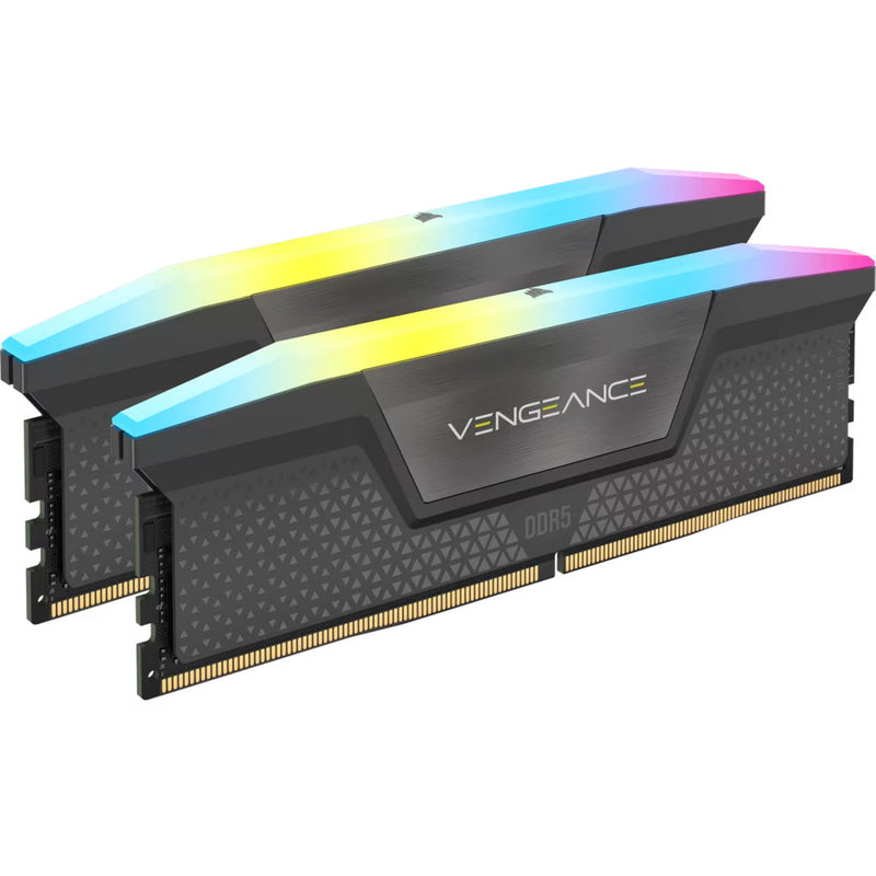 Afbeelding laden in galerijviewer, Corsair vengeance rgb 32 gb ddr5-6000 (2x 16 gb) werkgeheugen (zwart, cmh32gx5m2d6000z38, xmp, expo)
