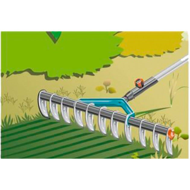 Load image into Gallery viewer, Gardena combisystem eenzijdige verticuteerhark verticuteerder (turquoise zwart, 3391-20)