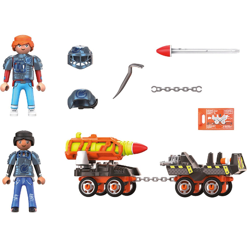 Load image into Gallery viewer, Playmobil dino rise - dino mine raket kart constructiespeelgoed (70929)