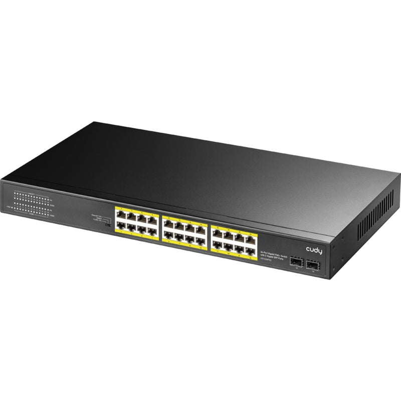 Chargez l'image dans la visionneuse de la galerie, Cudy 24-gbe poe+ switch with 2 uplink sfp (zwart)