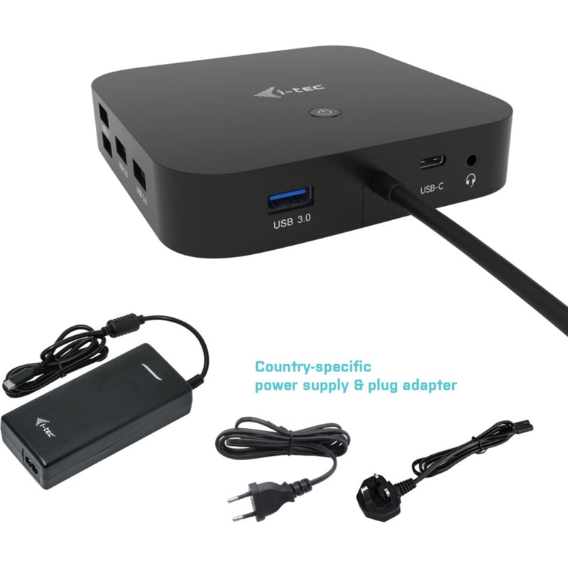 Afbeelding laden in galerijviewer, I-tec usb-c hdmi dp docking station with power delivery 100 w (zwart)