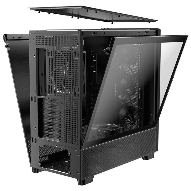 Load image into Gallery viewer, Antec flux midi tower behuizing (zwart | 2x usb-a | 1x usb-c | tempered glass)