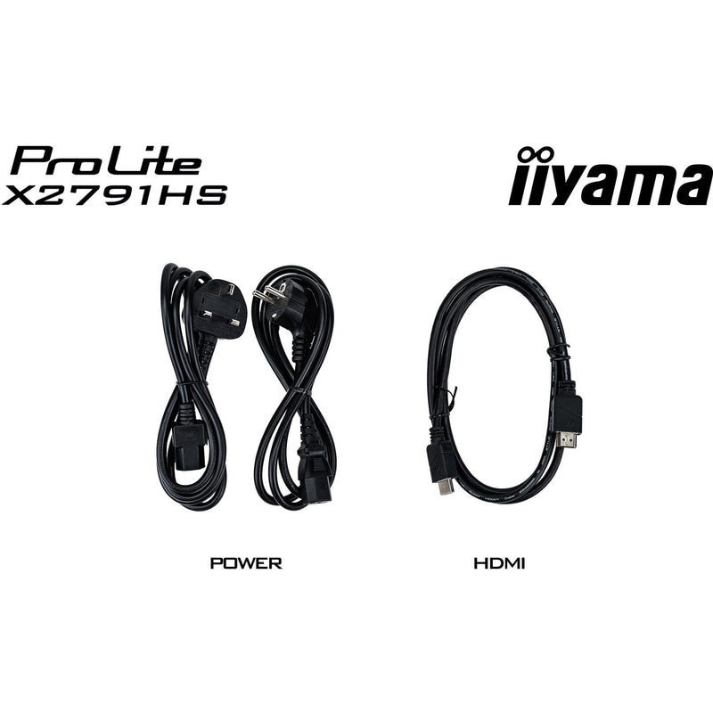 Load image into Gallery viewer, Iiyama prolite x2791hs-b1 27 monitor (zwart (mat), 120 hz, hdmi, displayport, audio)