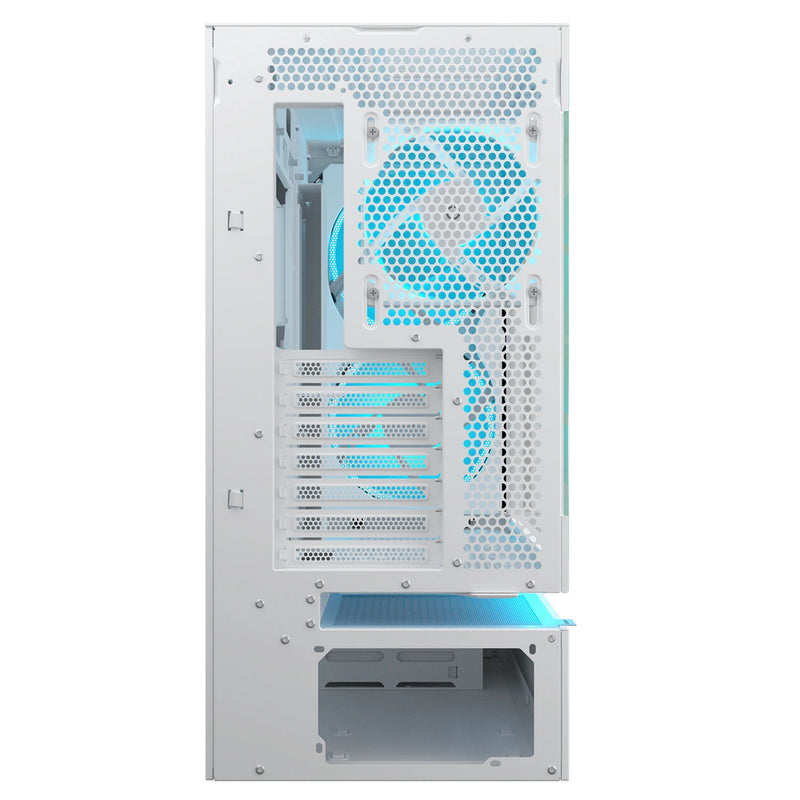 Laden Sie das Bild in Galerie -Viewer, Cougar cfv235 mesh midi tower behuizing (wit | 2x usb-a | 1x usb-c | rgb | tempered glass)