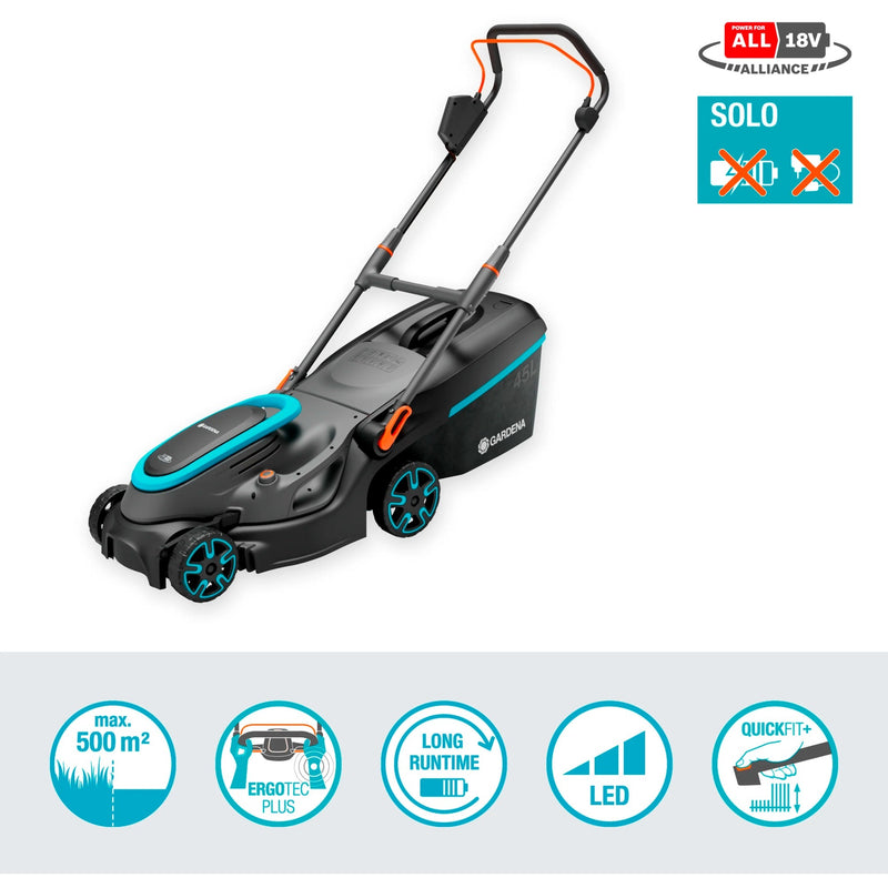 Load image into Gallery viewer, Gardena accugrasmaaier powermax 37 36v p4a solo (zwart grijs, accu en oplader niet inbegrepen, power for all alliance)