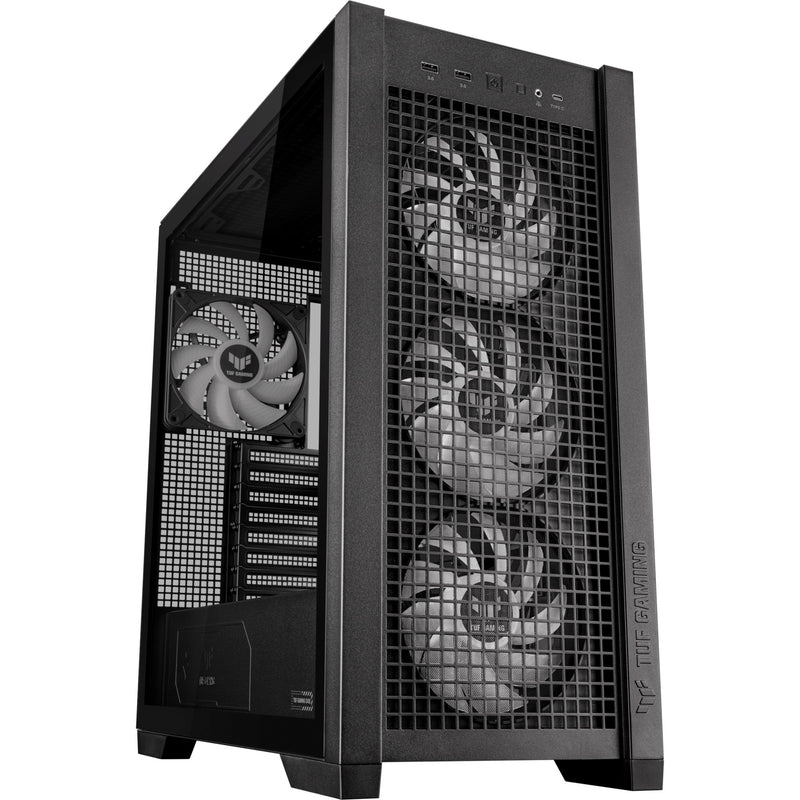 Load image into Gallery viewer, Asus tuf gaming gt302 argb midi tower behuizing (zwart | 2x usb-a | 1x usb-c | rgb | tempered glass)
