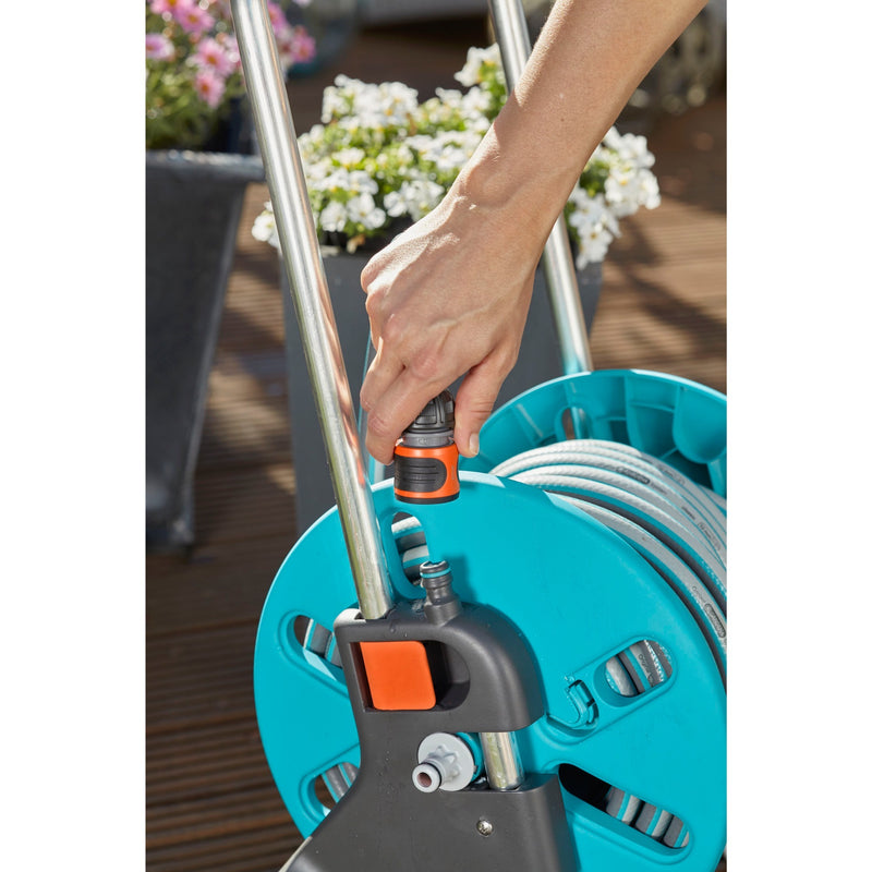 Load image into Gallery viewer, Gardena slangenwagen aquaroll s set (turquoise grijs, 18502-20)