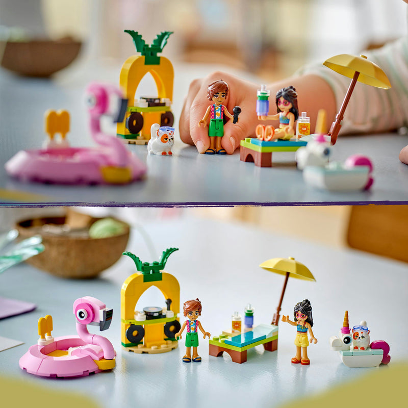Load image into Gallery viewer, Lego friends - zwembadfeestje met flamingo en eenhoorn constructiespeelgoed (42658)