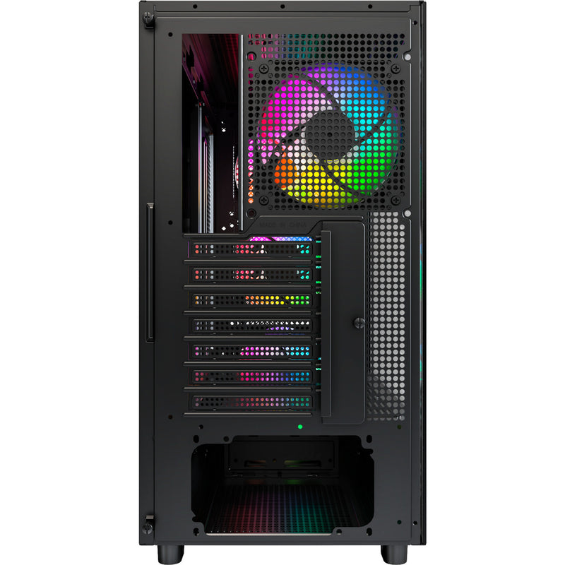 Load image into Gallery viewer, Montech xr wood midi tower behuizing (zwart | 1x usb-a | 1x usb-c | rgb | window)