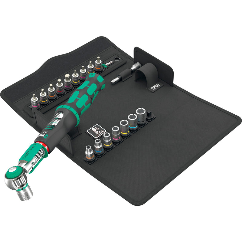 Laden Sie das Bild in Galerie -Viewer, Wera safe-torque a 1 shk set 1 draaimomentsleutel (zwart groen, 1 4 vierkant, 2-12 nm, 20‑delig)