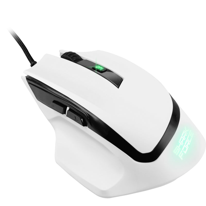 Load image into Gallery viewer, Sharkoon shark force ii gaming muis (wit, 400 - 4200 dpi, meerkleurige leds)