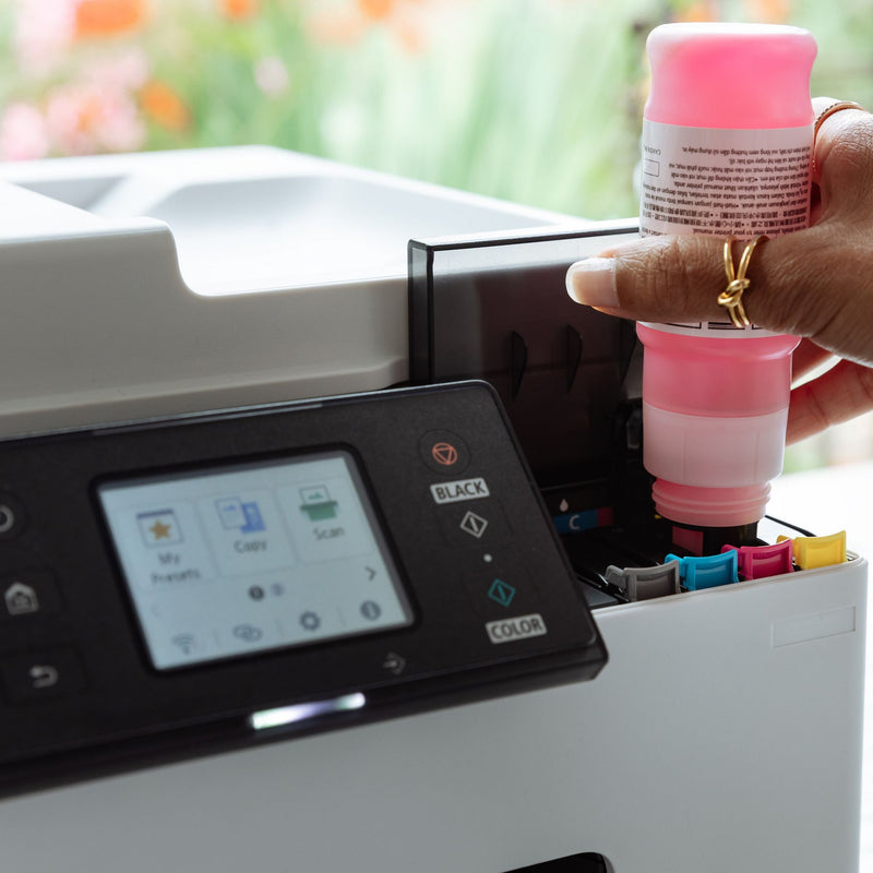 Afbeelding laden in galerijviewer, Canon maxify gx2051-kleureninkjetprinter met navulbare megatank all-in-one inkjetprinter met faxfunctie (wit, printen, kopiëren, scannen, faxen, wi-fi)