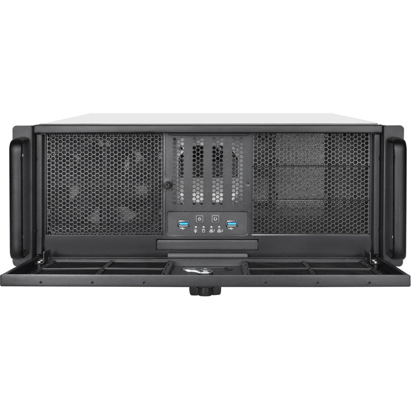 Load image into Gallery viewer, Silverstone rm400 rack behuizing (zwart | 2x usb-a 3.2 (5 gbit s))