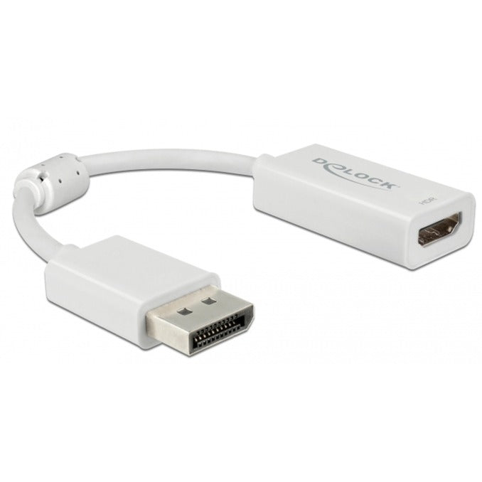 Load image into Gallery viewer, Delock displayport 1.4 > hdmi adapter (wit, 0,1 meter, 4k)