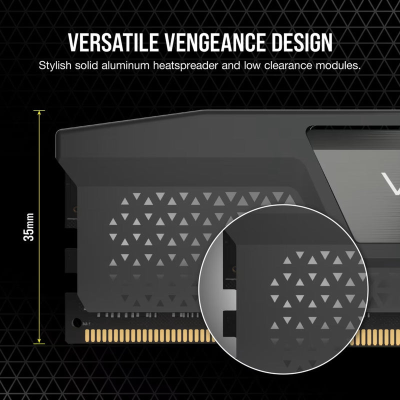 Afbeelding laden in galerijviewer, Corsair vengeance 32 gb ddr5-6000 (2x 16 gb) werkgeheugen (zwart, cmk32gx5m2d6000z38, xmp, expo)