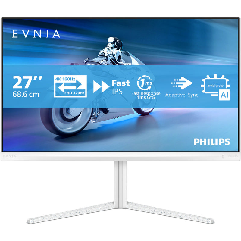 Afbeelding laden in galerijviewer, Philips evnia 27m2n5901a 27 4k uhd gaming monitor (wit, 2x hdmi, displayport, 2x usb-a, usb-b, usb-c, 160 hz 320 hz)