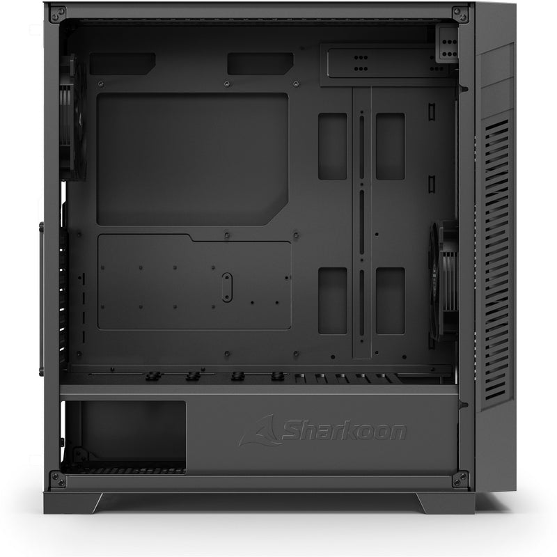 Afbeelding laden in galerijviewer, Sharkoon s25-v2 midi tower behuizing (zwart | 2x usb-a | 1x usb-c)