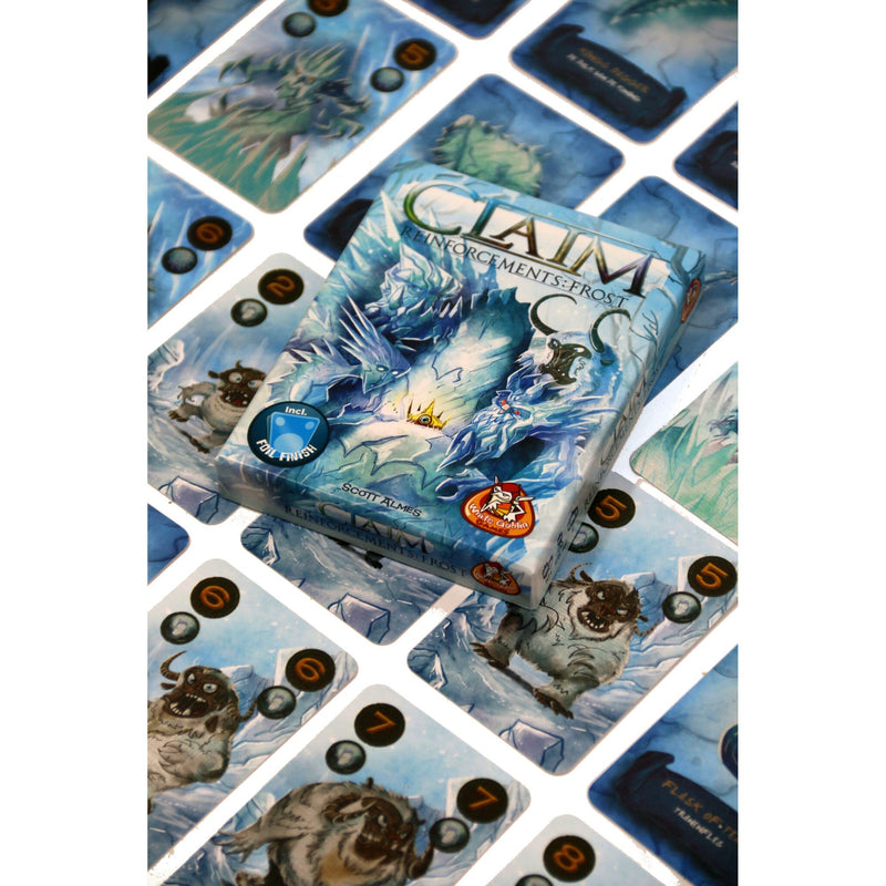 Load image into Gallery viewer, White goblin games claim reinforcements: frost kaartspel (nederlands, uitbreiding, 2 spelers, 25 minuten, vanaf 10 jaar)