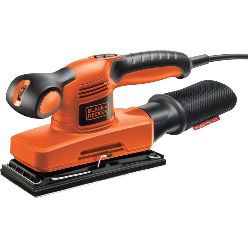 Laden Sie das Bild in Galerie -Viewer, Black+decker 240w 1 3vel vlakschuurmachine (zwart oranje)