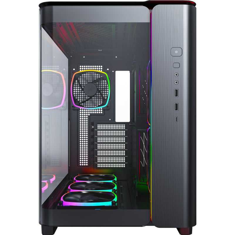 Load image into Gallery viewer, Montech king 95 pro midi tower behuizing (zwart | 2x usb-a | 1x usb-c | rgb | tempered glass)