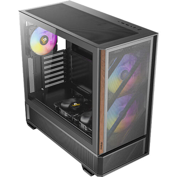 ギャラリービューアに画像をロードする, Antec p30 argb midi tower behuizing (zwart houtkleur | 2x usb-a | 1x usb-c | tempered glass)