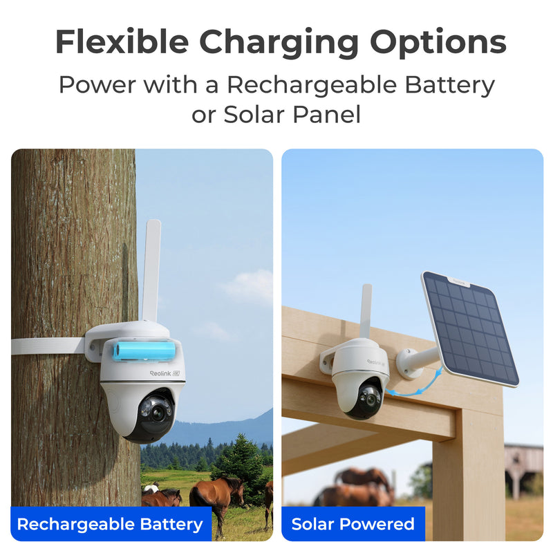 Afbeelding laden in galerijviewer, Reolink g440 + solar panel 2 beveiligingscamera (wit, 4k, 8mp, 4g lte, incl. solar panel 2 + 64gb micro sd-kaart )