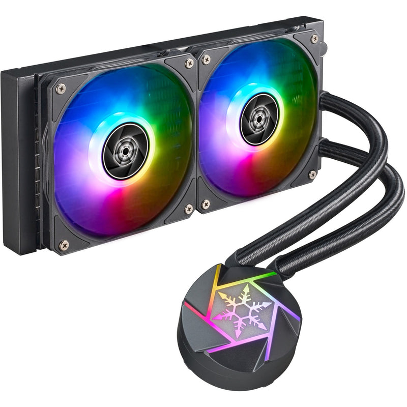 Load image into Gallery viewer, Silverstone vida 240 slim waterkoeling (zwart)