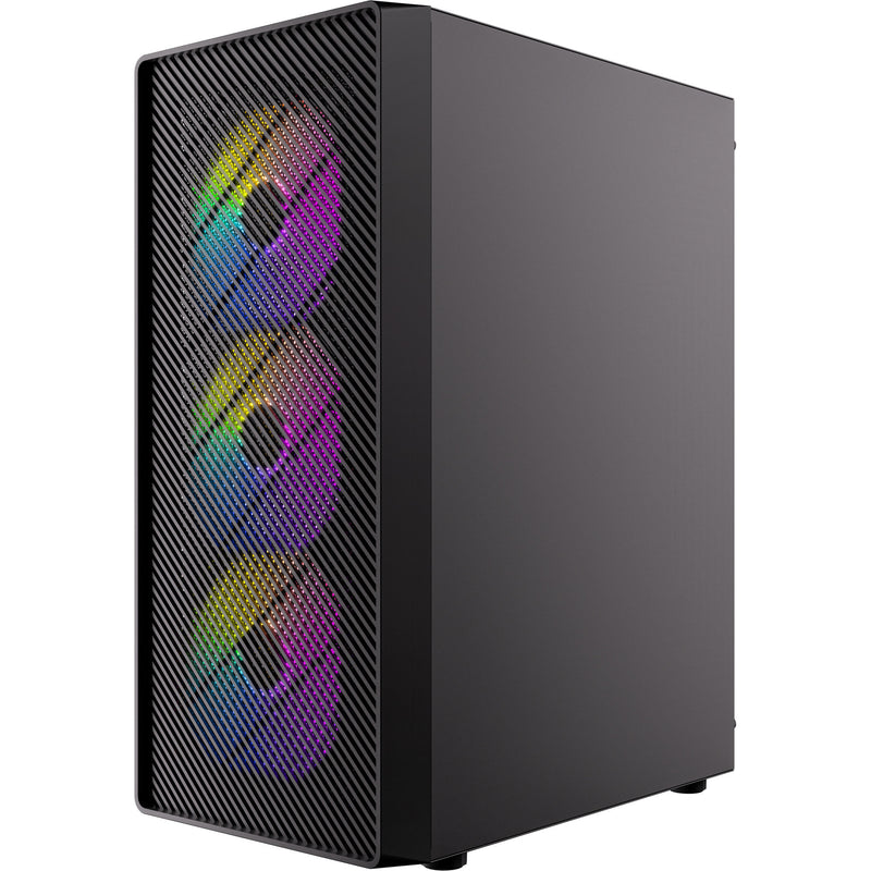 Load image into Gallery viewer, Antec ax26 rgb elite midi tower behuizing (zwart | 3x usb-a | tempered glass)