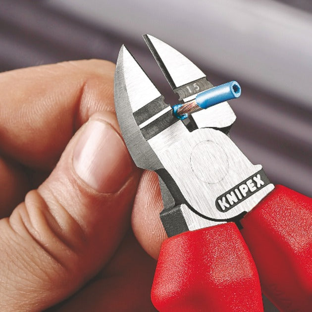 Load image into Gallery viewer, Knipex afstrip-zijsnijtang 14 22 160 kniptang (rood blauw, lengte 160mm, vde-getest)