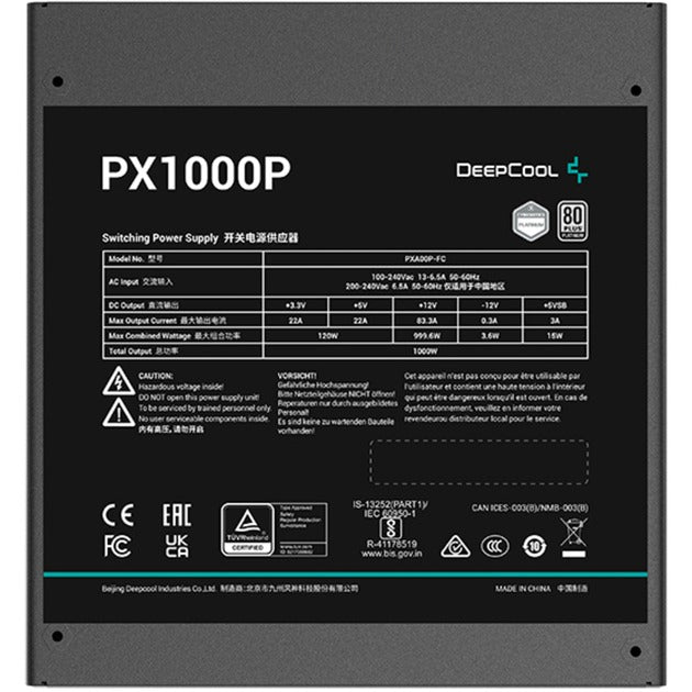 Load image into Gallery viewer, Deepcool px-p platinum modulaire 1000 watt voeding (5x pcie)