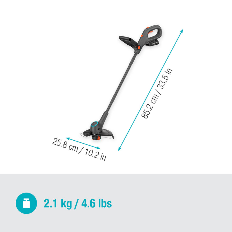 Load image into Gallery viewer, Gardena grastrimmer easytrim 25 18v (grijs turquoise, 18v p4a accu en oplader inbegrepen)