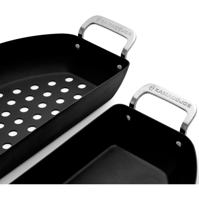Load image into Gallery viewer, Kamado joe karbon steel half moon pan set bak- braadpan