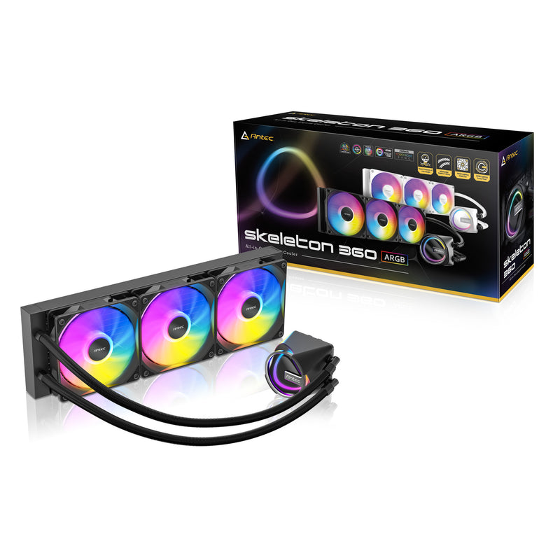 Afbeelding laden in galerijviewer, Antec skeleton 360 argb waterkoeling (zwart)
