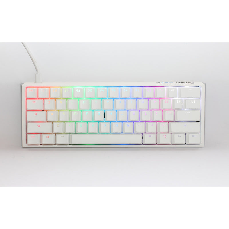 Load image into Gallery viewer, Ducky one 3 classic pure white mini, toetsenbord (wit, us lay-out, cherry mx red, rgb led, double-shot pbt, hot-swappable, quack mechanics, 60%)
