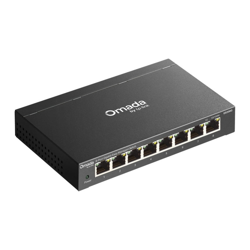 Afbeelding laden in galerijviewer, Tp-link omada es208g 8-poort gigabit easy managed switch (zwart)