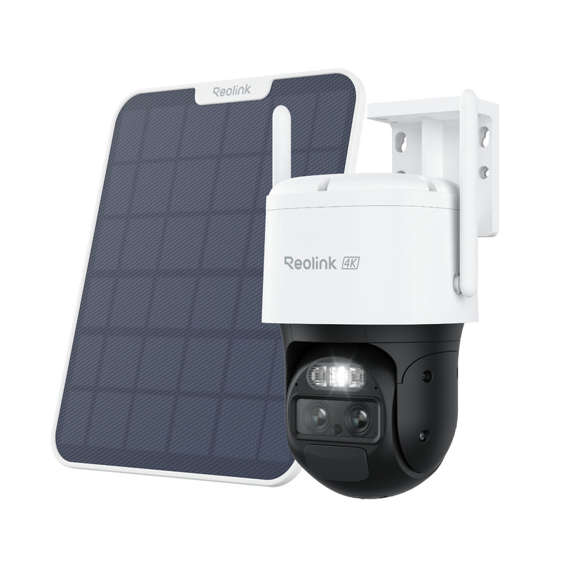 Cargue la imagen en el visor de la galería, Reolink trackmix g770 + solar panel 2 beveiligingscamera (wit zwart, 4k 8mp uhd, 4g lte, incl. zonnepaneel)