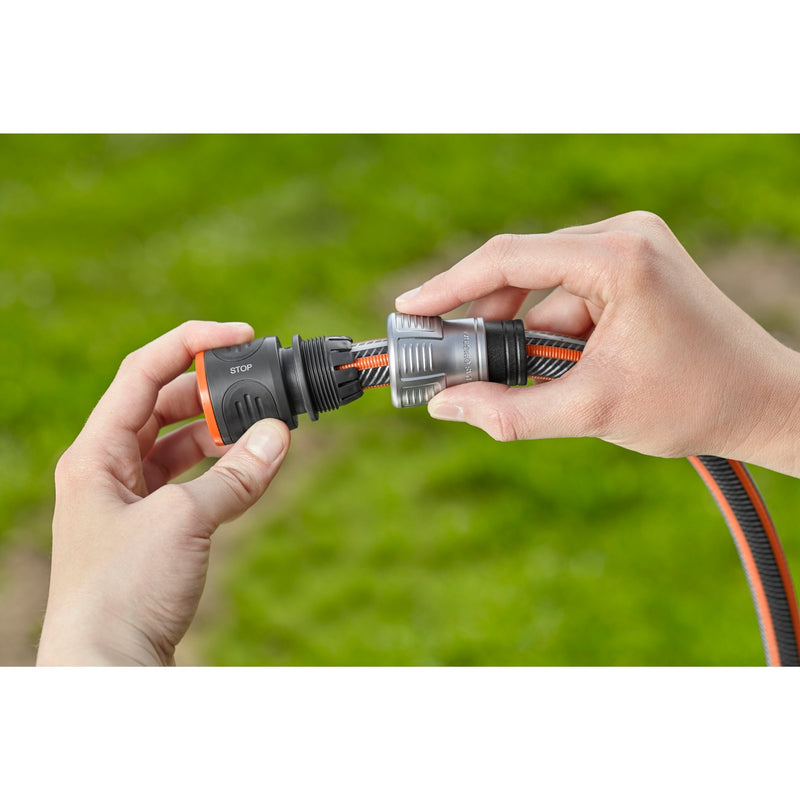 Load image into Gallery viewer, Gardena premium waterstop 13 mm (1 2 ), 15 mm (5 8 ) slangstuk (grijs zilver, 18253-50)