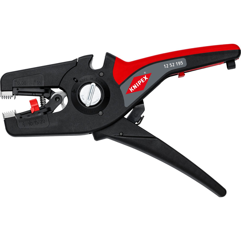 Load image into Gallery viewer, Knipex precistrip16 automatische afstriptang (zwart rood, geïntegreerde draadsnijder)