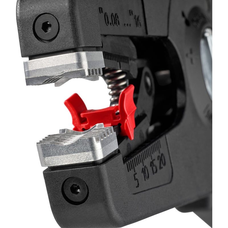 Load image into Gallery viewer, Knipex precistrip16 automatische afstriptang (zwart rood, geïntegreerde draadsnijder)