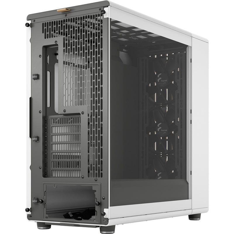 Cargue la imagen en el visor de la galería, Fractal design north xl rc chalk white tg clear midi tower behuizing (wit houtkleur | 2x usb-a | 1x usb-c | tempered glass)