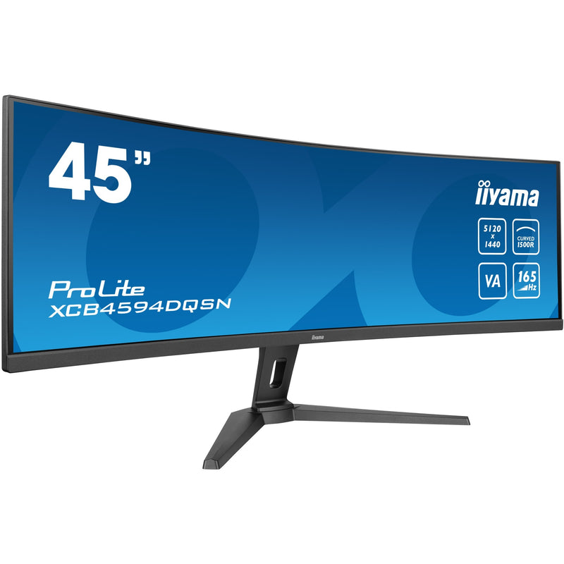Afbeelding laden in galerijviewer, Iiyama prolite xcb4594dqsn-b1 44.5 curved ultrawide monitor (zwart, 2x hdmi, displayport, 3x usb-a, usb-b, usb-c, rj-45, 165 hz)