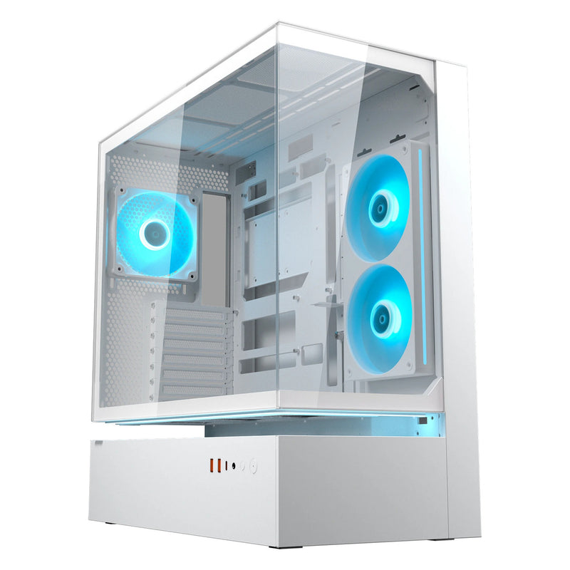 Laden Sie das Bild in Galerie -Viewer, Cougar cfv235 midi tower behuizing (wit | 2x usb-a | 1x usb-c | rgb | tempered glass)