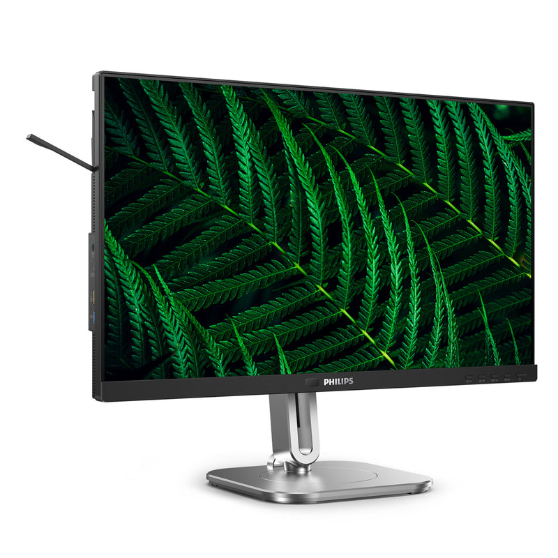Cargue la imagen en el visor de la galería, Philips 24b2g5301 23.8 monitor (zilver zwart, vga, hdmi, displayport, usb-c, lan, audio, 100 hz)