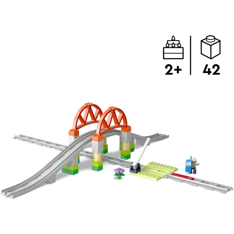 Load image into Gallery viewer, Lego duplo town 10426 treinbrug en rails uitbreidingsset