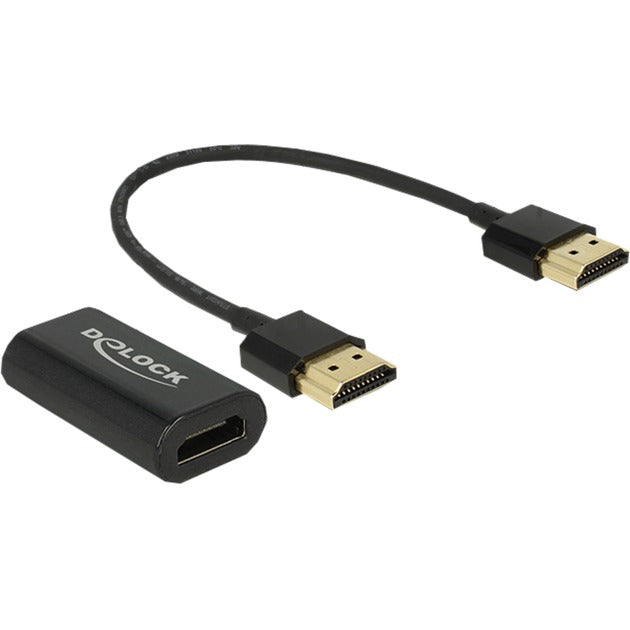 Load image into Gallery viewer, Delock hdmi a (female) > vga (female) adapter (zwart, 0,15 meter)