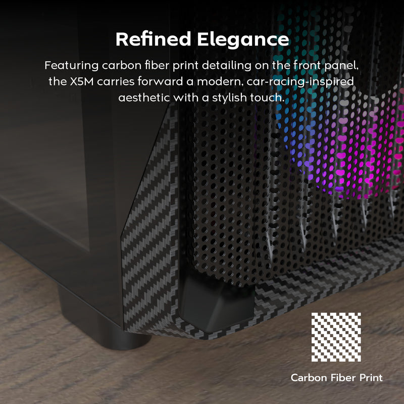Load image into Gallery viewer, Montech x5m midi tower behuizing (zwart | 2x usb-a | 1x usb-c | rgb | tempered glass)