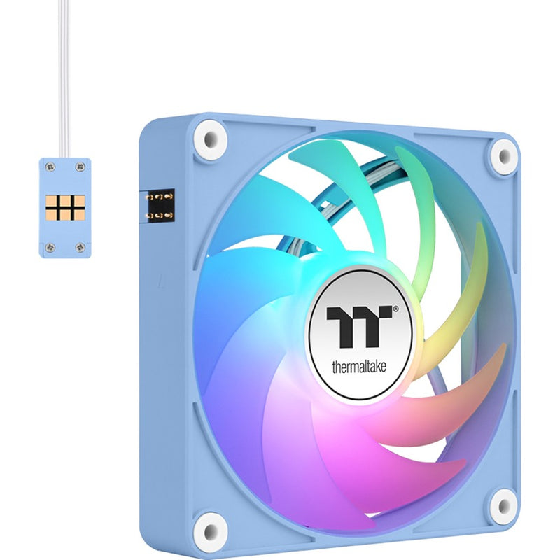 Load image into Gallery viewer, Thermaltake ct120 ex argb sync pc cooling fan hydrangea blue (3-fan pack) case fans (lichtblauw, 3 stuks, 120 x 120 x 25 mm, pwm)