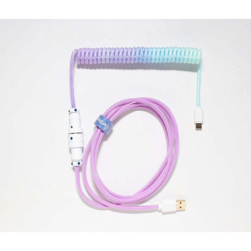 Load image into Gallery viewer, Ducky coiled cable v2 - azure kabel